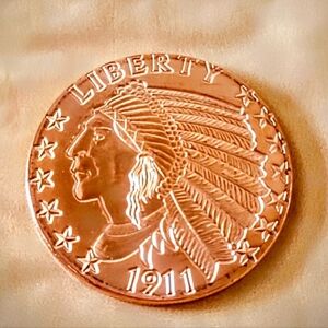 .999 Fine Copper Round Indian Head - BU - 1 Oz